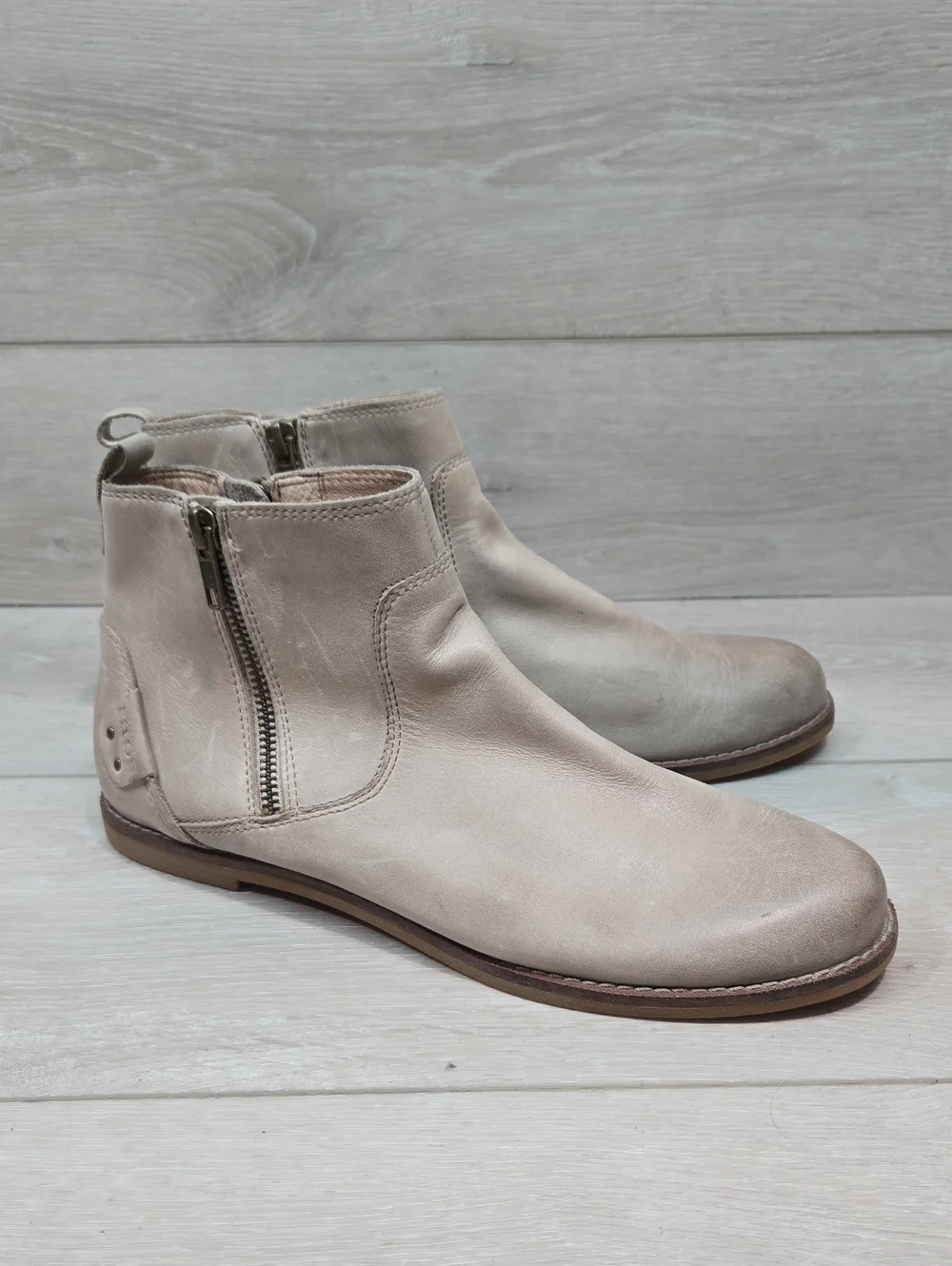 SoldTaos Women Double Time Ankle Leather Boots boho Shoes Sz 9.5